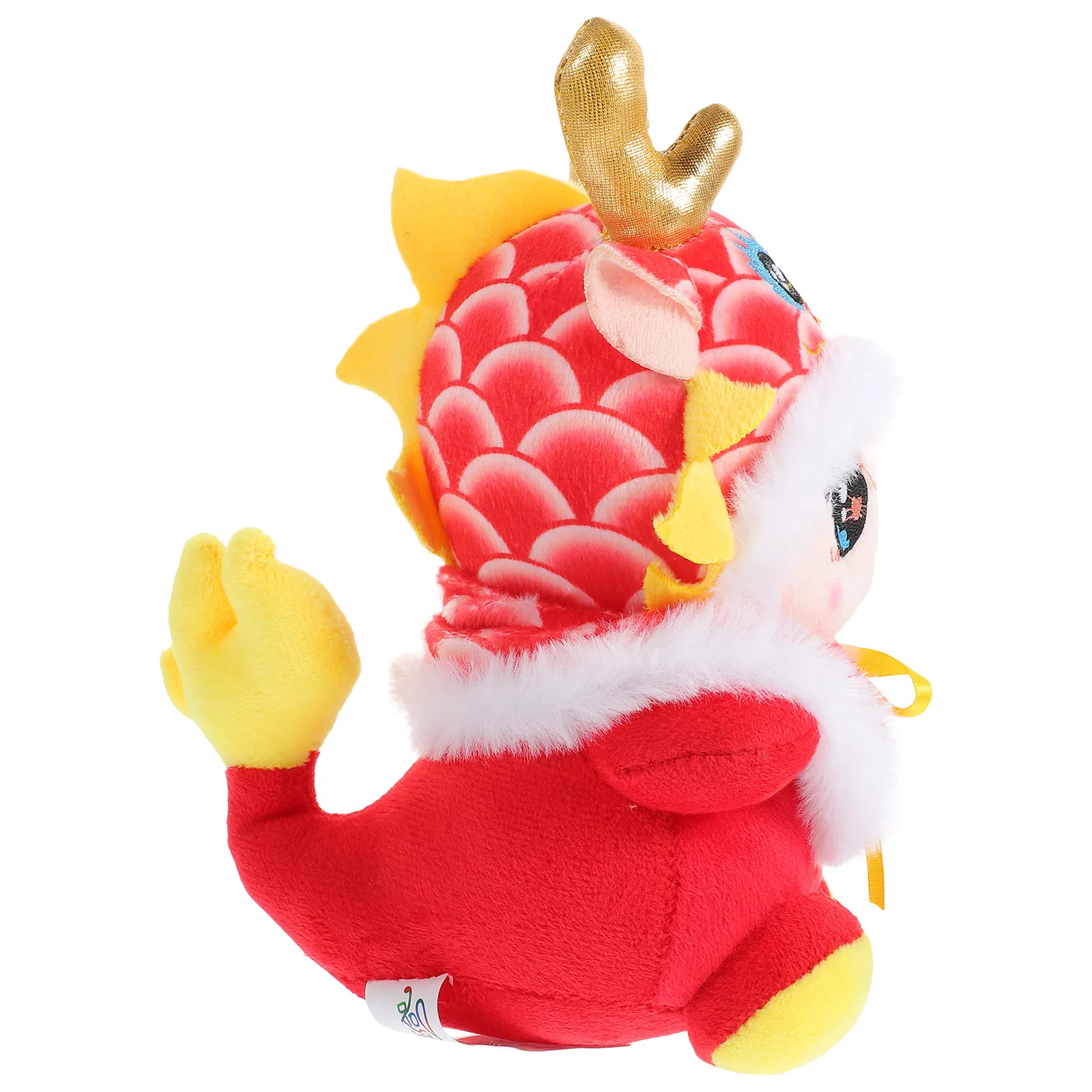 

Stuffed Chinese Dragon Sitting New Year Mascot Soft Cotton Dragon Animal Decorative Cozy Home Gift New Year Stuffed Mascot