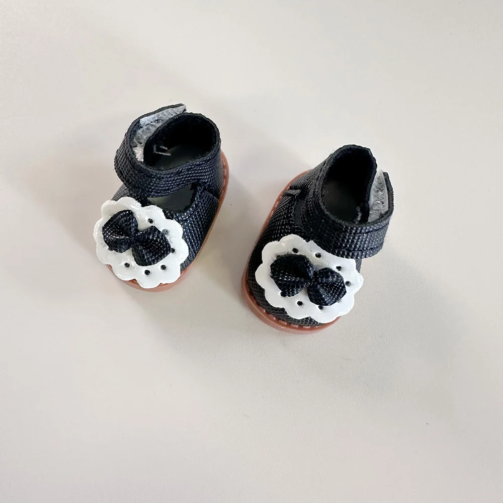 Sepatu Kulit Boneka Untuk Sepatu Busur Labubu untuk Sepatu Jari Boneka Katun Labubu 17cm