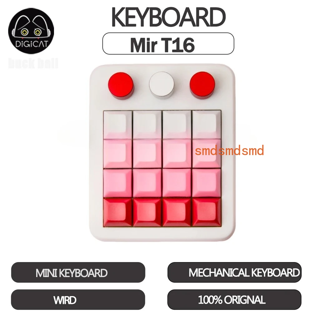 

Mir T16 Numeric Keypad Custom Wired Mini Keypad Macro Shortcut Keyboard RGB Keycaps PBT Hot-Swap Office Gaming Keyboards Gifts