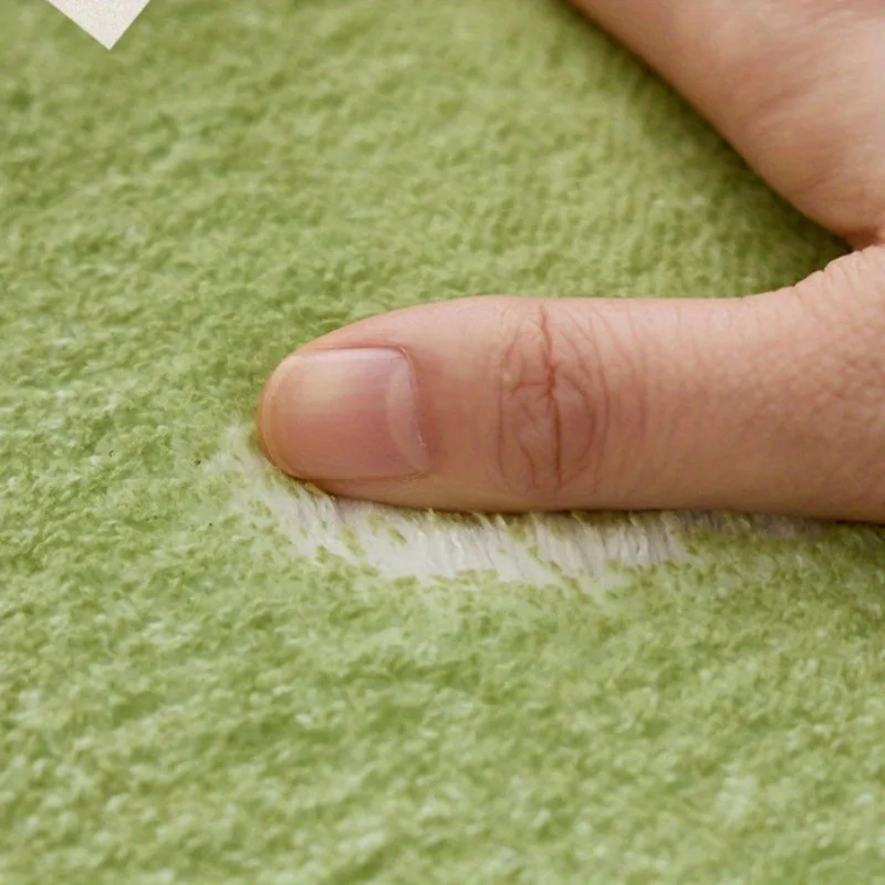 VIKAMA Plüsch-Blumenbereichsmatte im nordischen Stil, dekorativer Teppich mit blauen und beigen Blumen für Schlafzimmer, Teppich für Mädchenzimmer, Heimdekoration – Detail 12