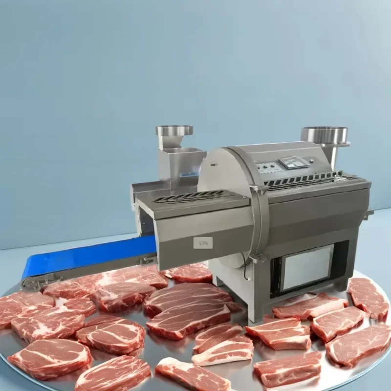Lunch Quick Slicer/Fresh Fish Fillet Meat Steak Cuber/Meat Slice Making Machine Automatic Beef Jerky Sausage Cutter
