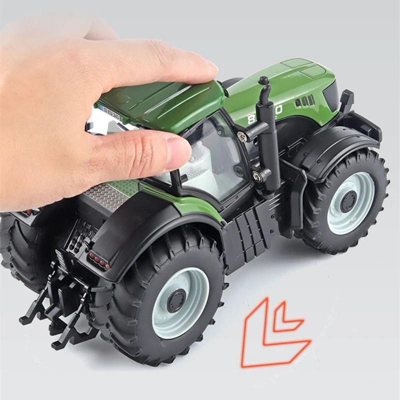 1/30 Legierung Traktor Modell Diecast Metall Landwirtschaft Werkzeug Auto Kultiviertes Land Auto Landwirtschaft Fahrzeuge Modell Mit Sound Kinder Spielzeug Geschenk