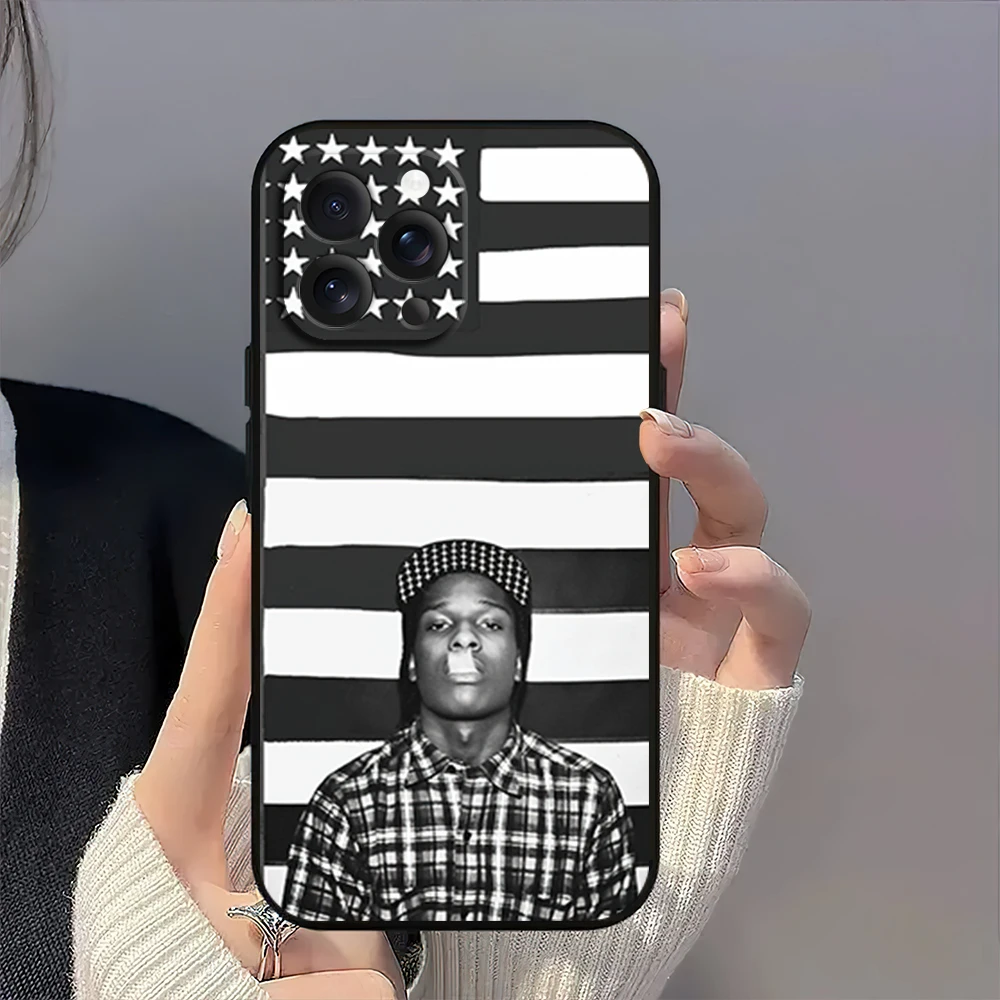 Rapper A-ASAP R-Rocky Dont Be Dumb Phone Case for iPhone 12 11 14 15 13 16 Max Plus Pro Black Soft Silicone Cover