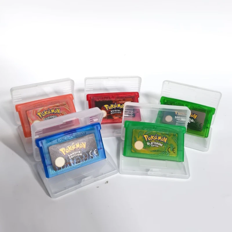 بوكيمون سلسلة GBA NDSL NDS GBM GBA SP لعبة فيديو خرطوشة الكرتون أنيمي الكلاسيكية 32 بت لعبة وحدة التحكم بطاقة الذاكرة NOE الألمانية