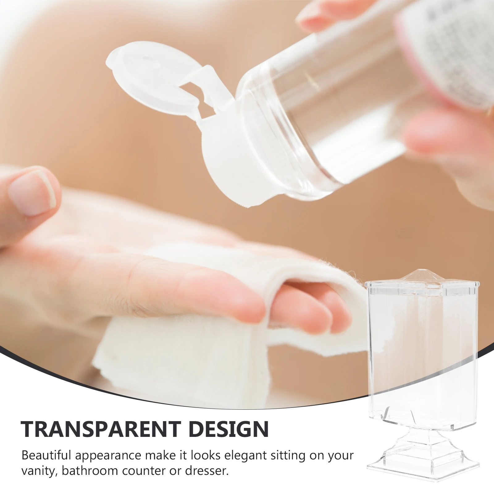 

Clear Transparent Pads Storage Desktop Organizer For Nail Tools Beauty Salon Home Use Plastic Container Holder Sundries Box