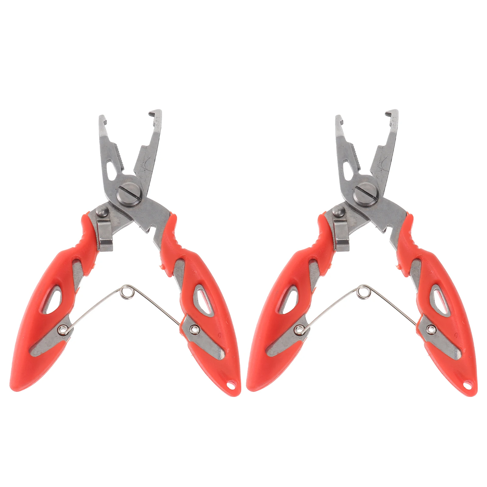 

2pcs Fishing Pliers Scissors Durable Practical Long Lasting Ergonomic Design Sea Fishing Gear Tool Stainless Steel ABS Plastic