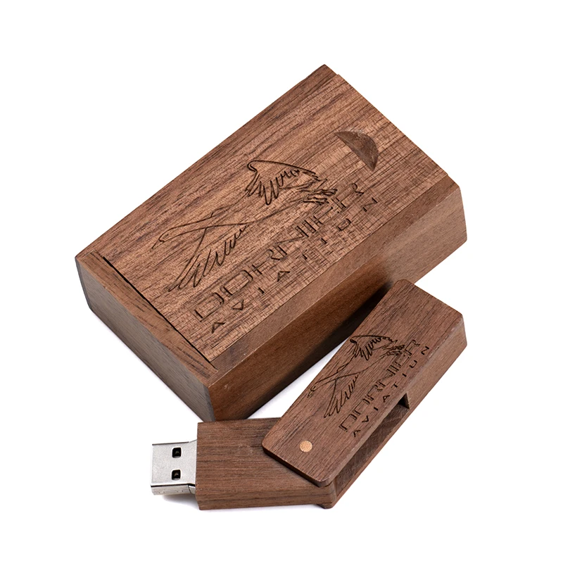 단풍나무 회전식 USB 플래시 드라이브 128GB 무료 사용자 정의 로고 메모리 스틱 64GB 100% 실제 용량 펜 드라이브 32GB 크리 에이 티브 선물