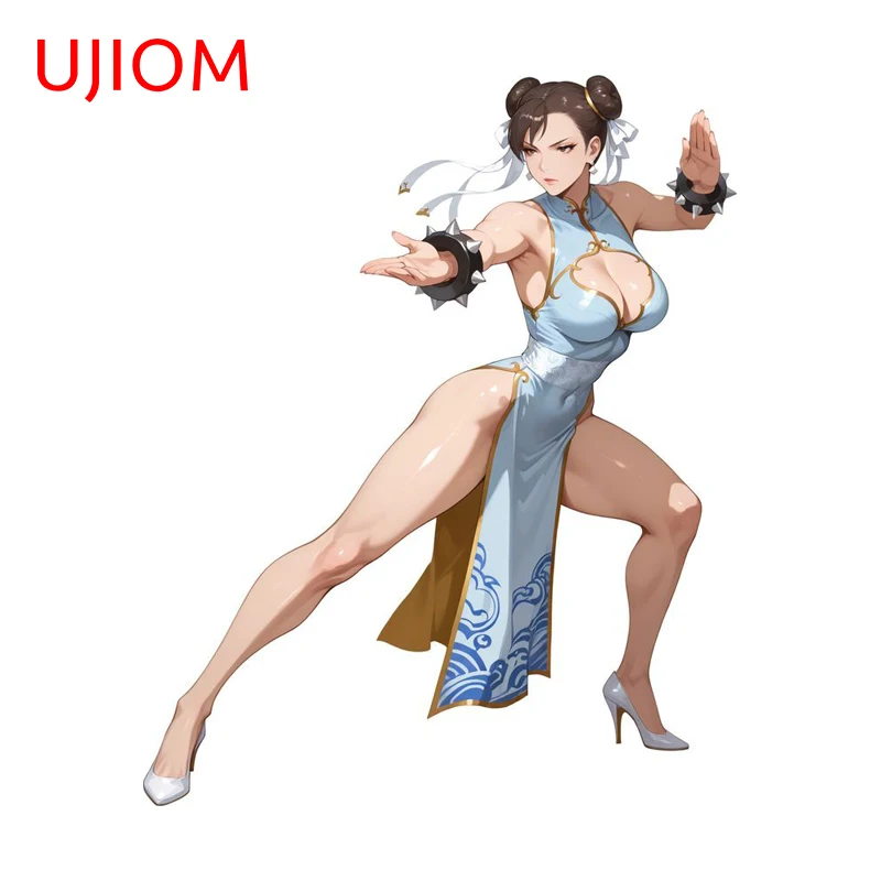 UJIOM Chunli Sexy Big Chest Wall Sticker Premium Eye Catching Design Picture Decal Suitable For Cupboard Vestibulec Decor
