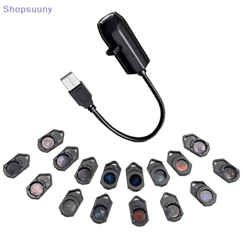 [SU]USB Ceiling Moon Earth Projection Atmosphere Light Starry Sky Lamp Night Light Romantic Bedroom Decoration Galaxy Projector