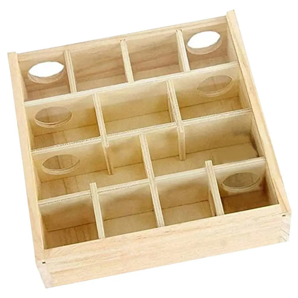 Multi-Grid Hamster Maze Wooden Maze Puzzle Cage Accessory Entertaining Small Pet Hamster Supply Chew Climbing Exercise