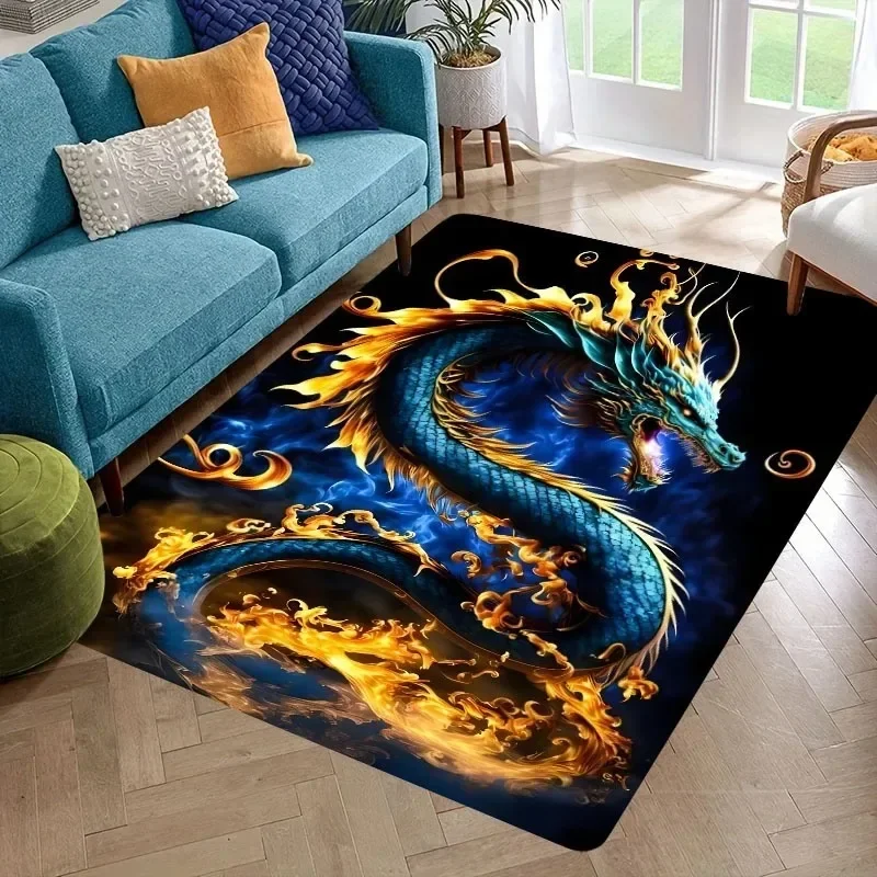 1PC Dragon pattern Living Room Mats Door Mats Kitchen Rugs Non-Slip Bathroom Rugs Bath Mat Carpet for Home Sink Laundry Decor