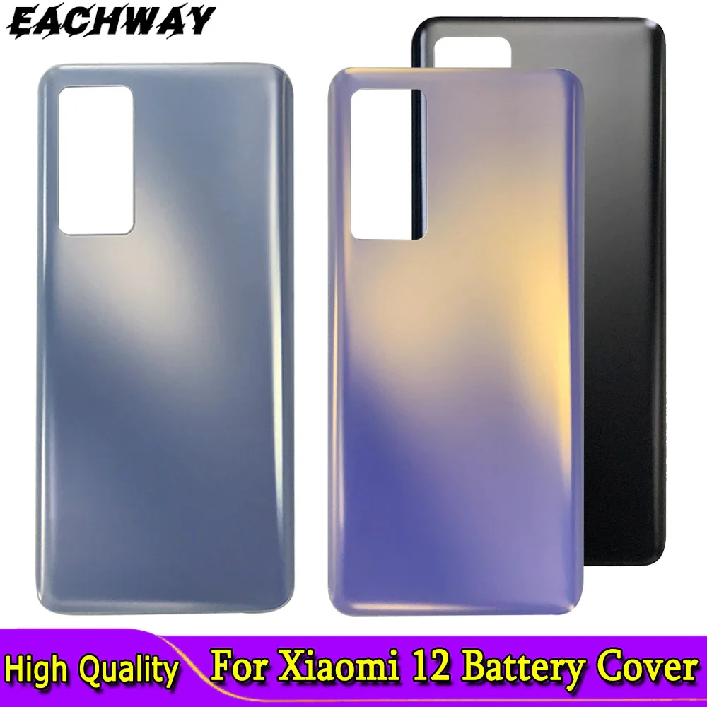 

6.28" New For Xiaomi 12 Back Cover Rear Door Housing Case Panel Replacement Parts For Xiaomi Mi 12X Back Battery Cover