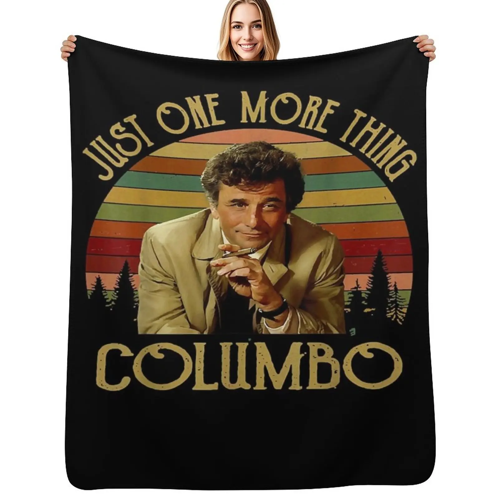 Men Women Just One More Thing-Columbo Columbo Inspired Movie Throw Blanket Fluffy Cozy Throw Blanket for Home Decor