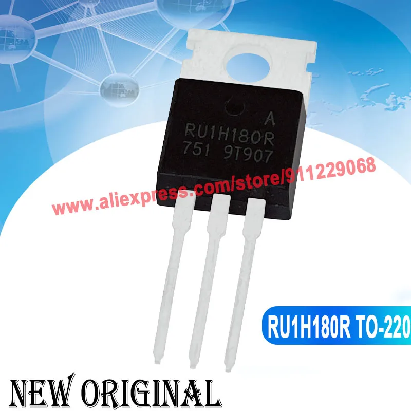 (5piece) RU1H180R TO-220 100V 180A / FQP60N06 60N06 60V 60A / BTA312-800B 800V 12A / C3782 2SC3782 200V 0.2A TO-220