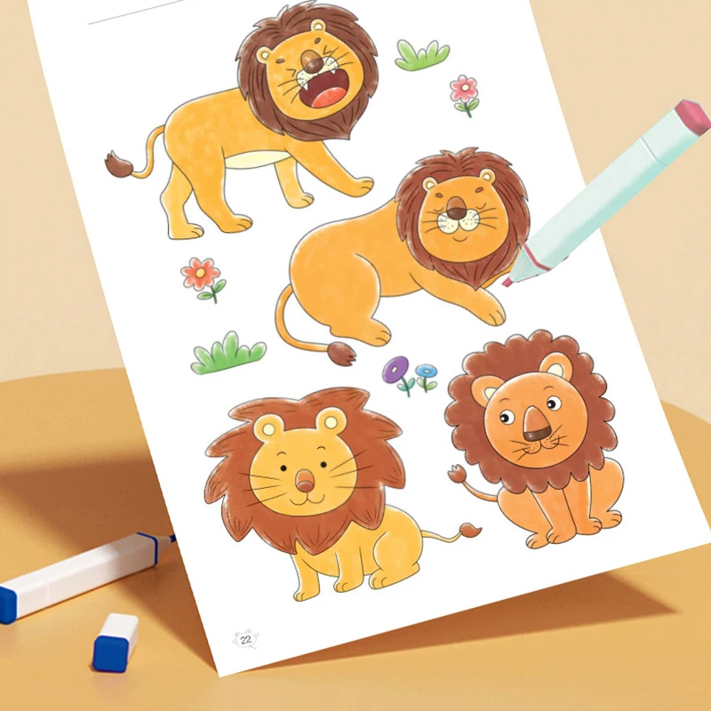 Libro da colorare per cartoni animati, disegno per bambini, graffiti per l'asilo, copia quaderno di schizzi, regalo per bambini