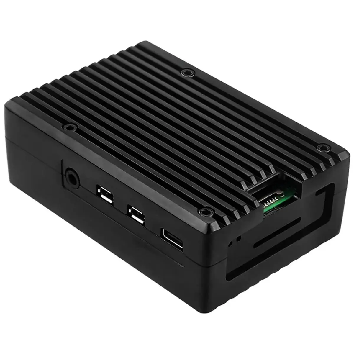 618 Mega Sale For Raspberry Pi 4 Aluminum Alloy Case with Dual Fan Active Passive Cooling Protective Shell Cooling Fan Housing
