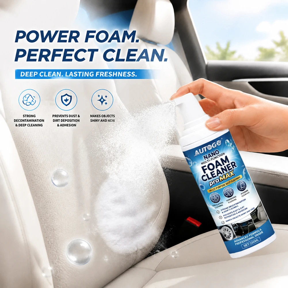 Car Leather Interior Cleaner Spray Deep-Cleaning Formulas Removes Stubborn Stains UV Protection Prevents Fading And Cracking