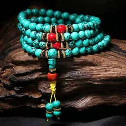 Natural Stone Rosary Bracelets Necklaces with Beads Tassel Pendant Mala 108 Prayer Beaded Fashion Jewelry for Women Men Yoga