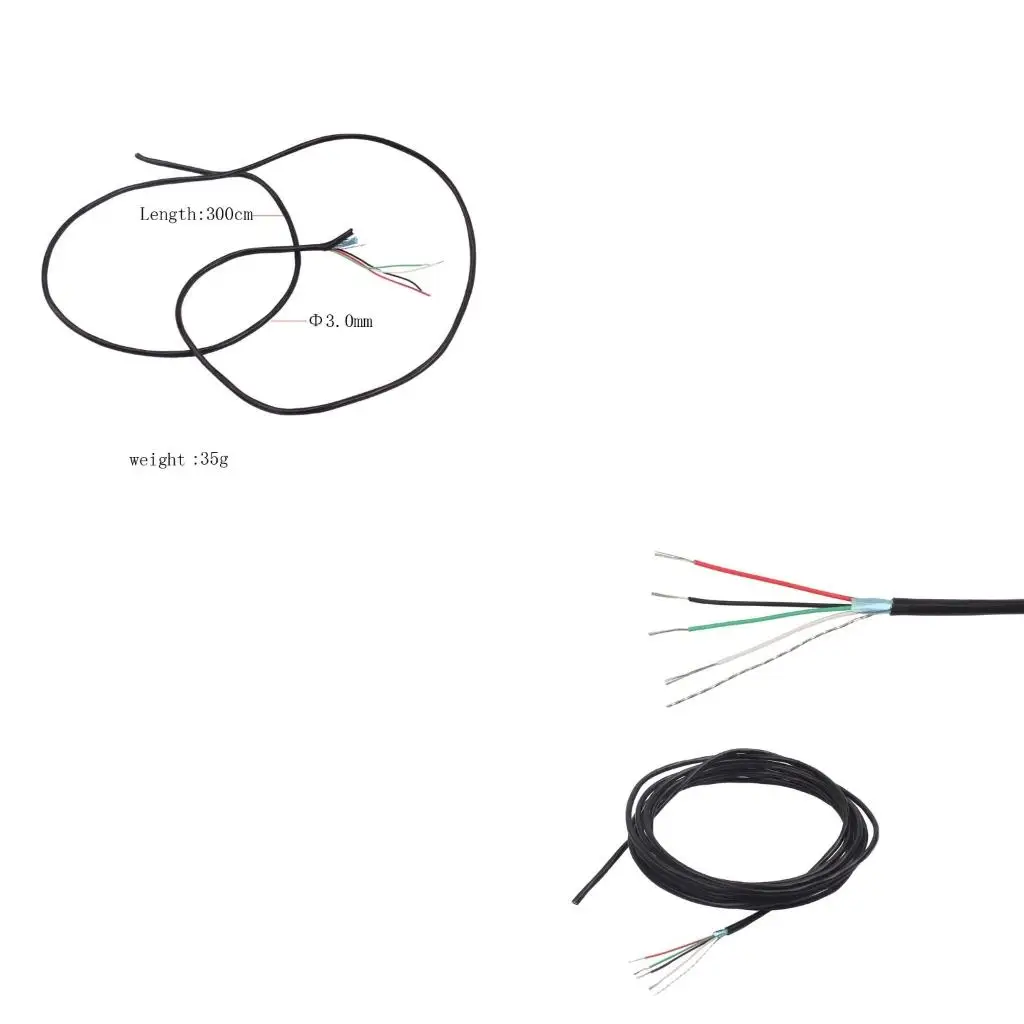 Q39E Shielded 4 Conductor Hookup Wire Guitar Pickup Cable 24AWG for 3m Length Guitars