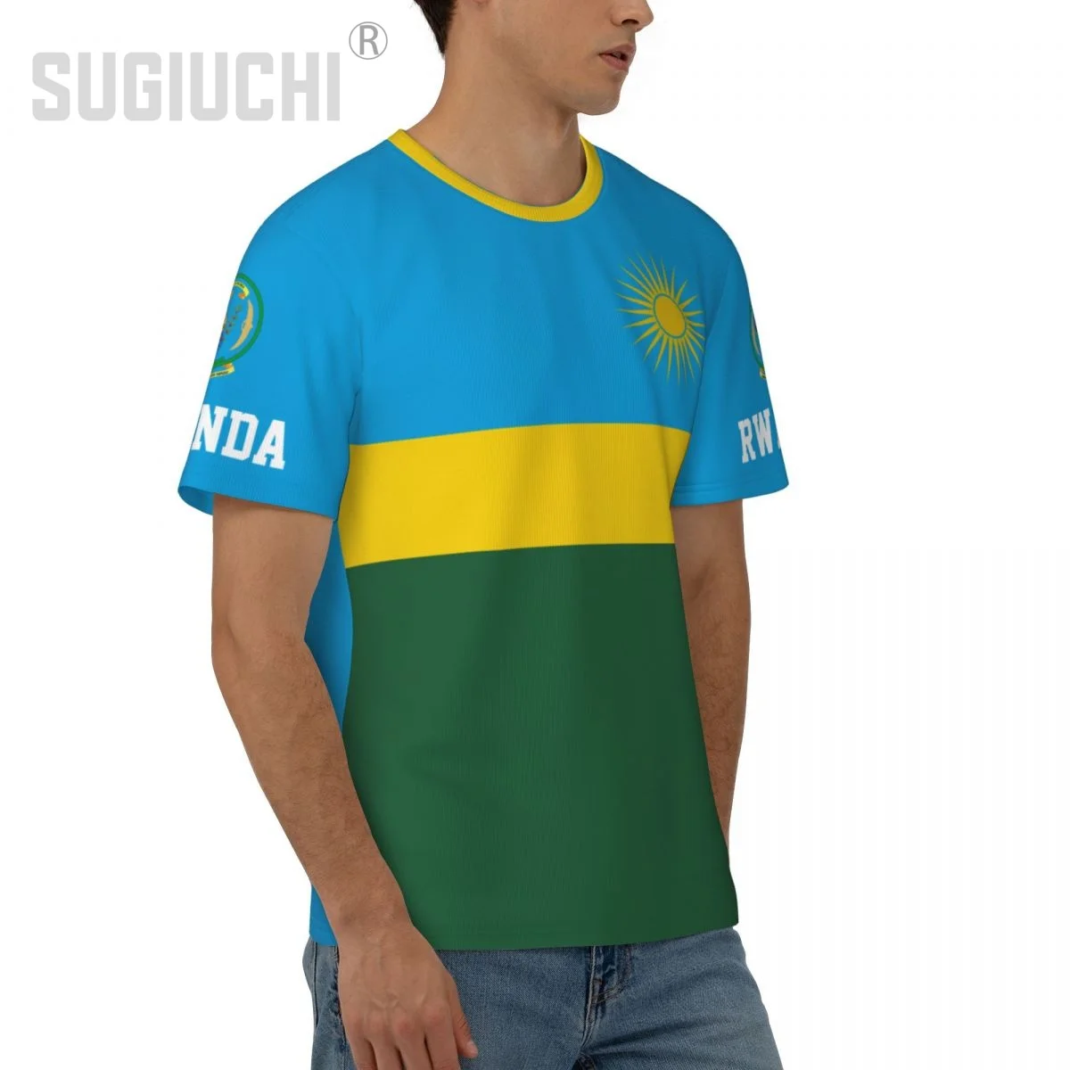 للجنسين الأمة تي شيرت رواندا العلم Rwandan تي شيرت للرجال النساء كرة القدم مشجعي كرة القدم الهدايا ملابس مخصصة المحملة