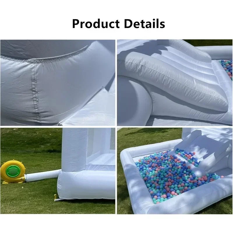 Portable Bounce House with Slide and Ball Pit Multifunctional Inflatable Bouncer for Kids