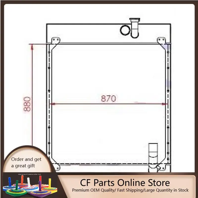 Water Radiator 7C2099 7C2098 for Caterpillar CAT 140H 120H 135H 160H 12H