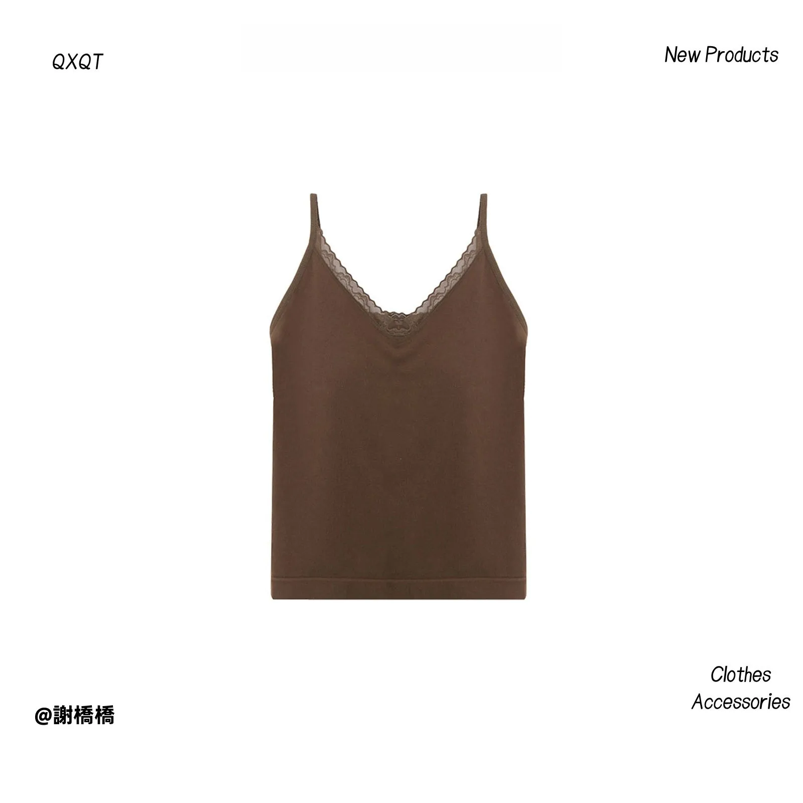 

Women's Double Layered Lace Crop Top with Chest Pad Warm Fce Autumn Winter New Sle Bal Strap Design ort Outerwear