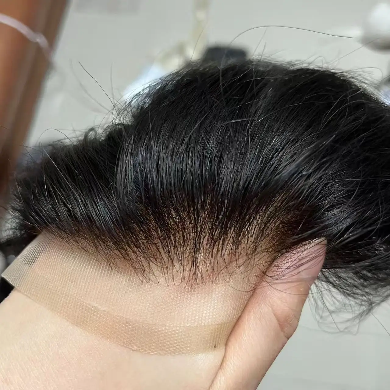 Two Layer Of Lace Net And Diamond Net With Edge Pre Glued Lace  Wig Cap For Crocheting Hairpieces And Wigs