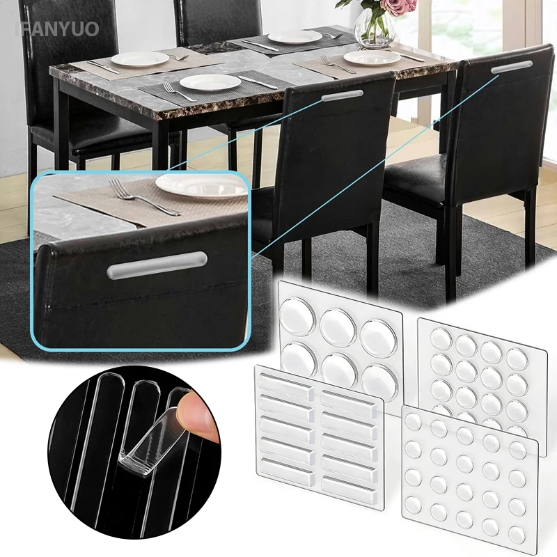 Silicone Self Adhesive Buffer Pads Refrigerator Anti-collision Strip Door Stopper Cabinet Bumpers Transparent Wall Protector Pad