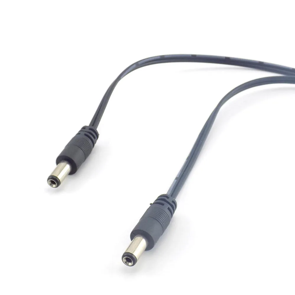 Cable de alimentación de CC de 10 piezas, adaptador macho de CC, enchufe de fuente de alimentación de 5,5mm x 2,1mm, Cable Jack para cámara de seguridad CCTV, tira de luz led D5