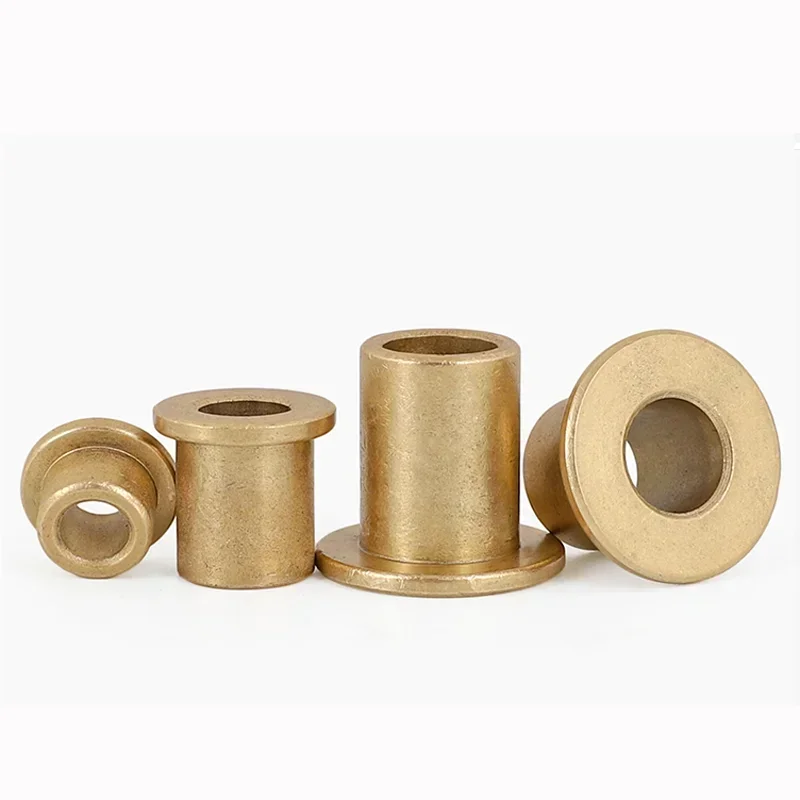 5Pcs Powder Metallurgy Oil Copper Bushing Guide Sleeve With Stepped Flange Flanging Self-Lubricating Bearing ID 4 5 6 8 10mm