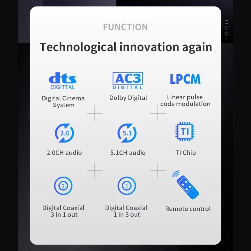 3X1 Bi-directional DTS-AC3 Digital Coaxial Switcher Converter Splitter Extender with IR-Remote Control Drop shipping