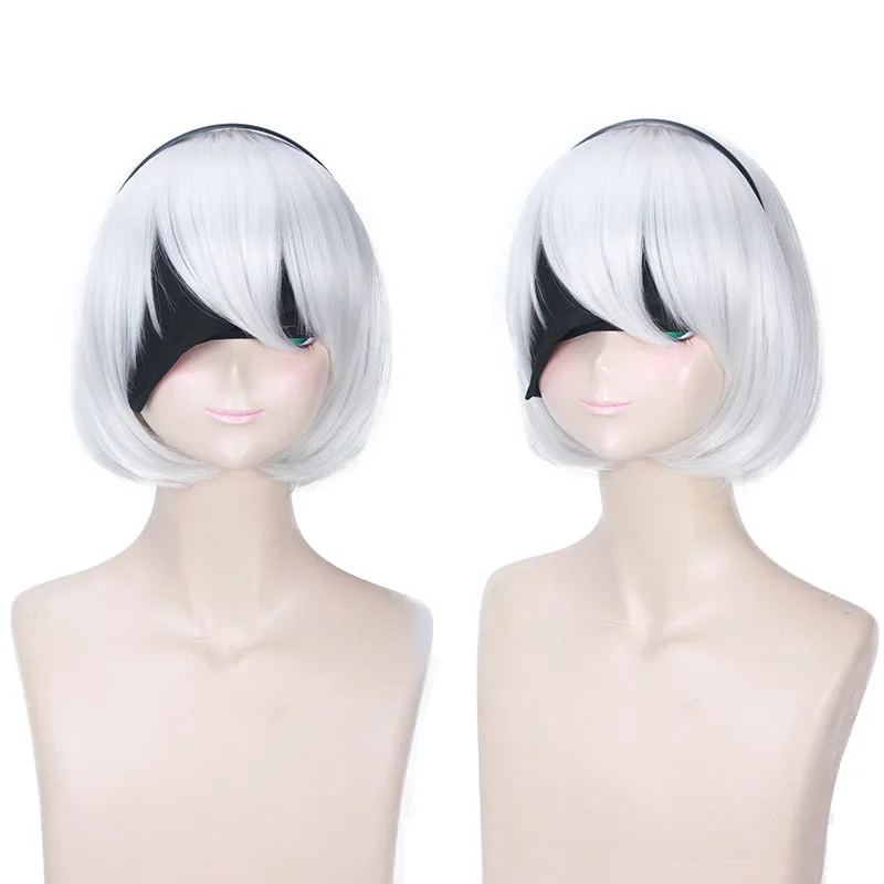 

Синтетический серебристо-русый аниме-парик для косплея, вдохновленный нике-лисом, топ на голове, волк, стиль кефали, костюм, вечерние парик-грив