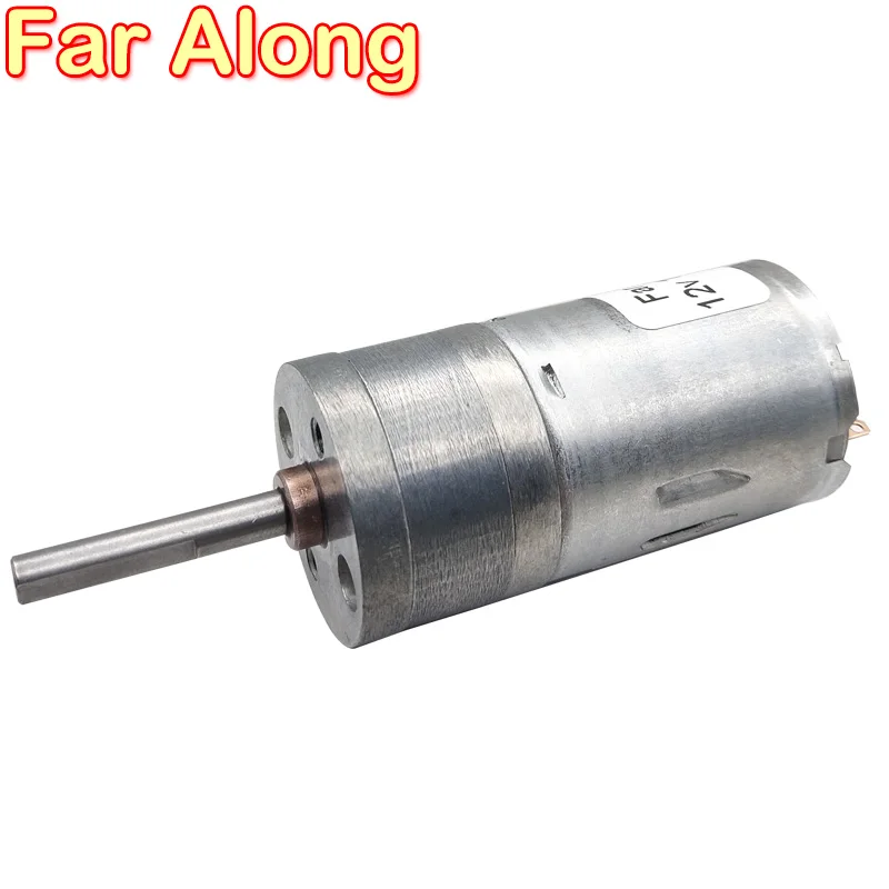 Long Shaft 25MM Geared Motor DC 6V 12V 24V 16RPM-1360RPM DC Adjustable Speed Reversed Slow Motor Use For Robot Smart Car Toys