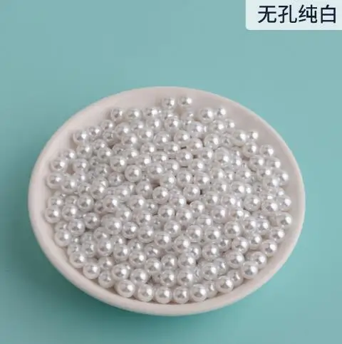 10-1000Pcs/Lot 1-25mm Imitation Pearl Acrylic Beads Without Hole Round Bead For DIY Crafts Gift Ornament Making Clothing Accesso