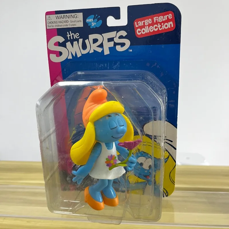 Smurfette Smurf Cartoon Blue Sister Kawaii Anime Figures Doll Model Toy Collection Ornaments Decoration Children Birthday Gifts