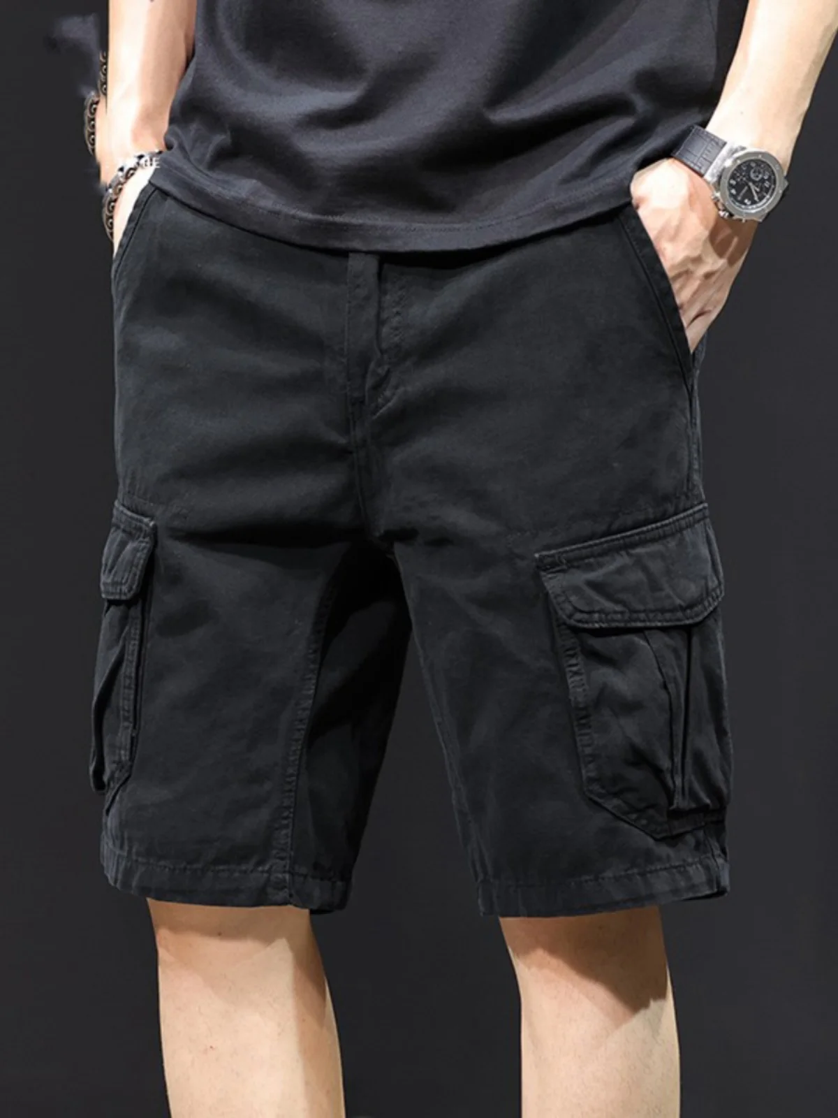 

Summer Cool Sensation Bla Workwear orts Men's Trendy Brand Five-Point Pants Outdoor Sports Casual Mid-Length orts