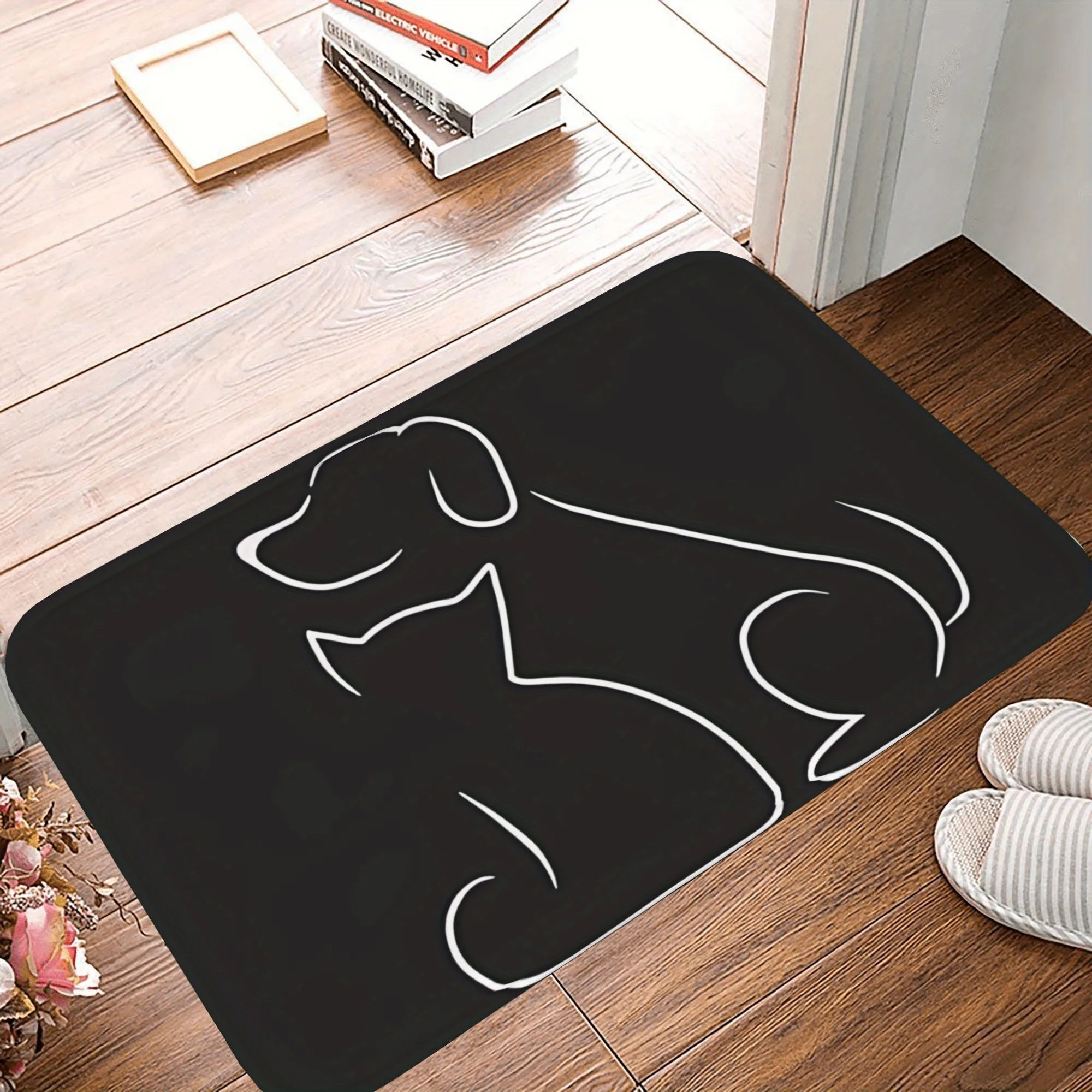 

1PC Dog Pattern Kitchen Rug Non-Slip Door Mat Pop design Bathroom Rug Bath Mat Carpet for Home Sink Laundry Decoreeree