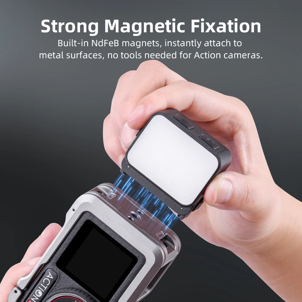 For ACTION 5 Strong Magnetic Quick Release Fill Light for POCKET 3 300mah battery
