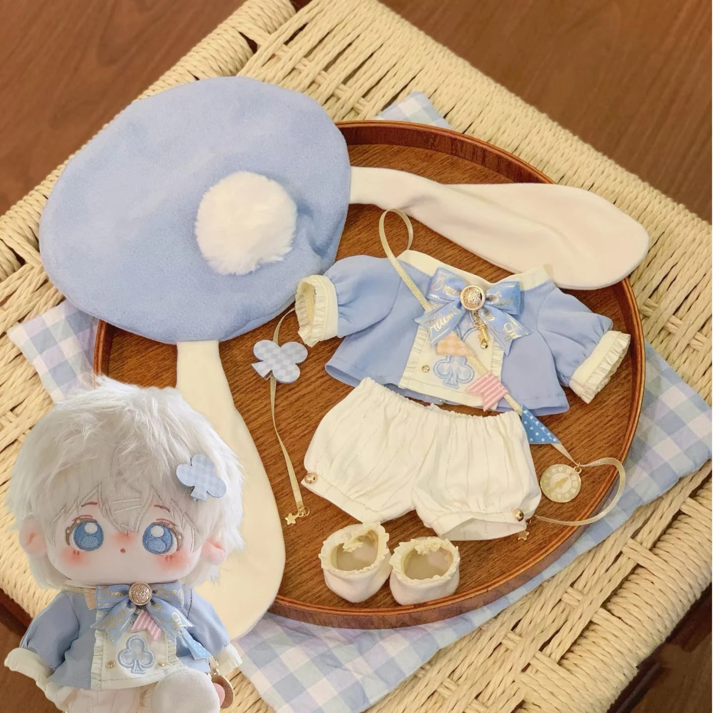 

20cm baby clothes cotton doll baby Clothes set change baby cute doll replacement outfit
