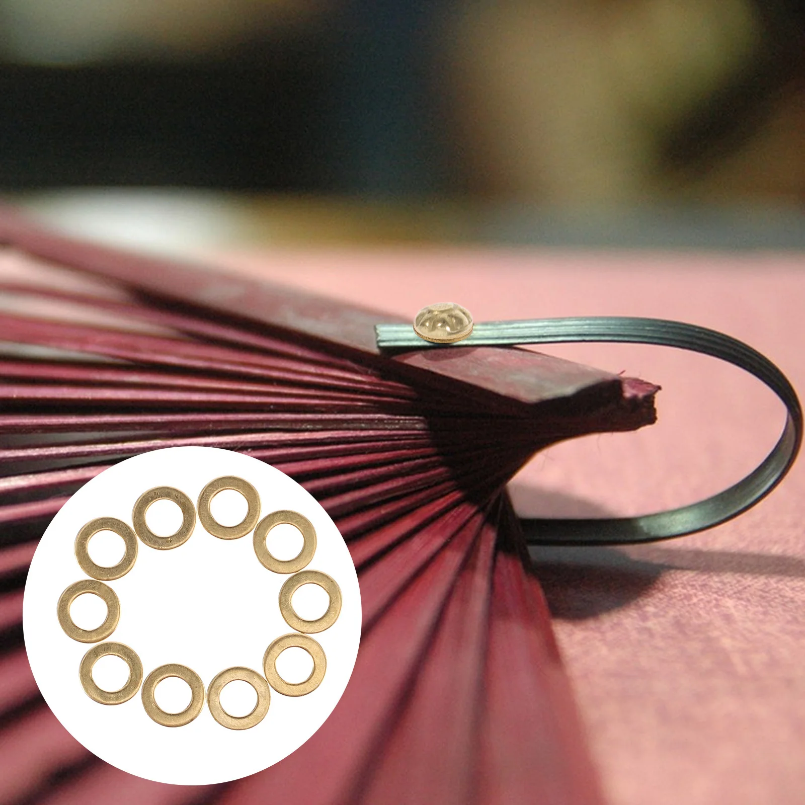 

10Pcs Fan Fastener Rivet Spacer Replacement Kit Easy Install Handmade Folding Fans Repair DIY Fan Parts Tool Rivet Spacing Kit