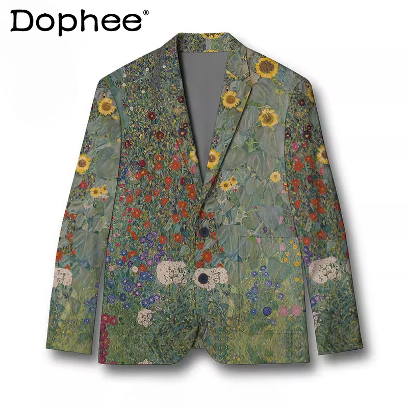 

Men Women 2025 Autumn New Elegant High-End Colorful Suit Jackets Trendy Artistic Chic Blazers Long Sleeve Stylish Tailored Coats