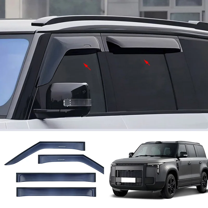 

Автомобильные аксессуары подходят для ROX 01 2023 2024 2025 ABS черный водонепроницаемый козырек на дверь, окно, вентиляционные шторы, защита от солнца и дождя, 4 шт.