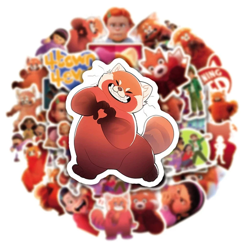 

10/30/50pcs Funny Disney Anime Turning Red Stickers Cartoon Decals Toy DIY Skateboard Luggage Phone Helmet Cute Graffiti Sticker