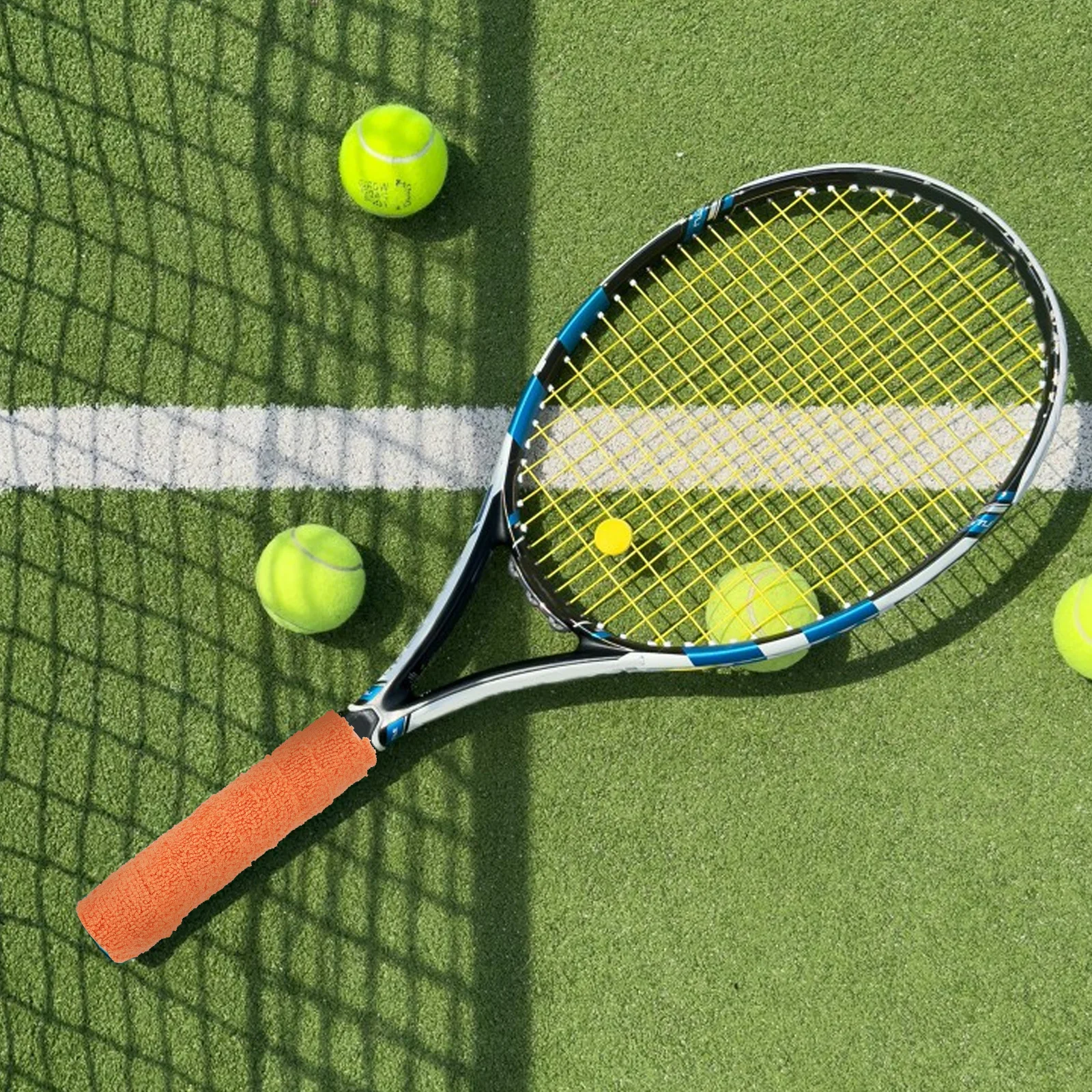 

Tennis Racket Grip Tape 1 Roll Soft Fiber Towel Overgrip Quick Dry Anti-Slip Replacement Wrap for Badminton Racquet Handle Cover