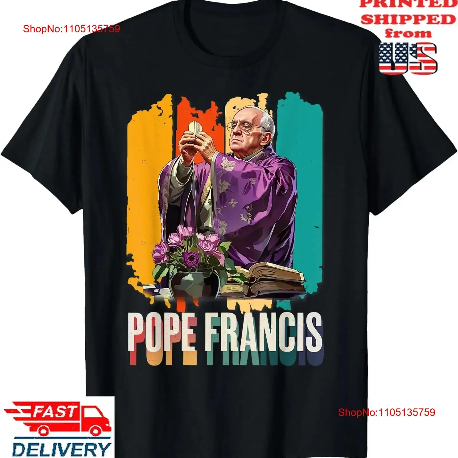 Pope Francis Vatican Catholic Saint T Shirt  vintage Washed Soft Casual Top For Everyday Wear fashion Comfortable Stylish