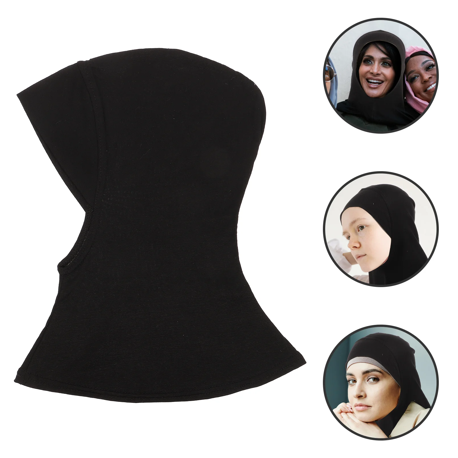 

1 Piece Solid Cover Hijab Cap Brief Classic Muslim Cap Arab Wrap Scarf Islamic Ramadan Shawl Inner Hijab Running