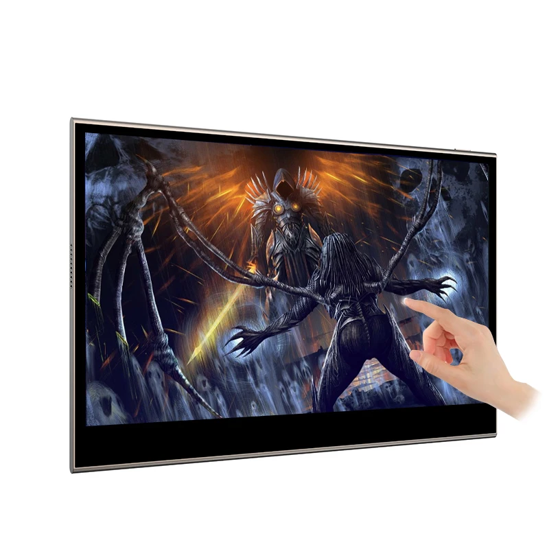 Hot selling thin design 15.6 inch 1080p oled portable monit flexible oled displays with Type-C H-d-m-i Battery