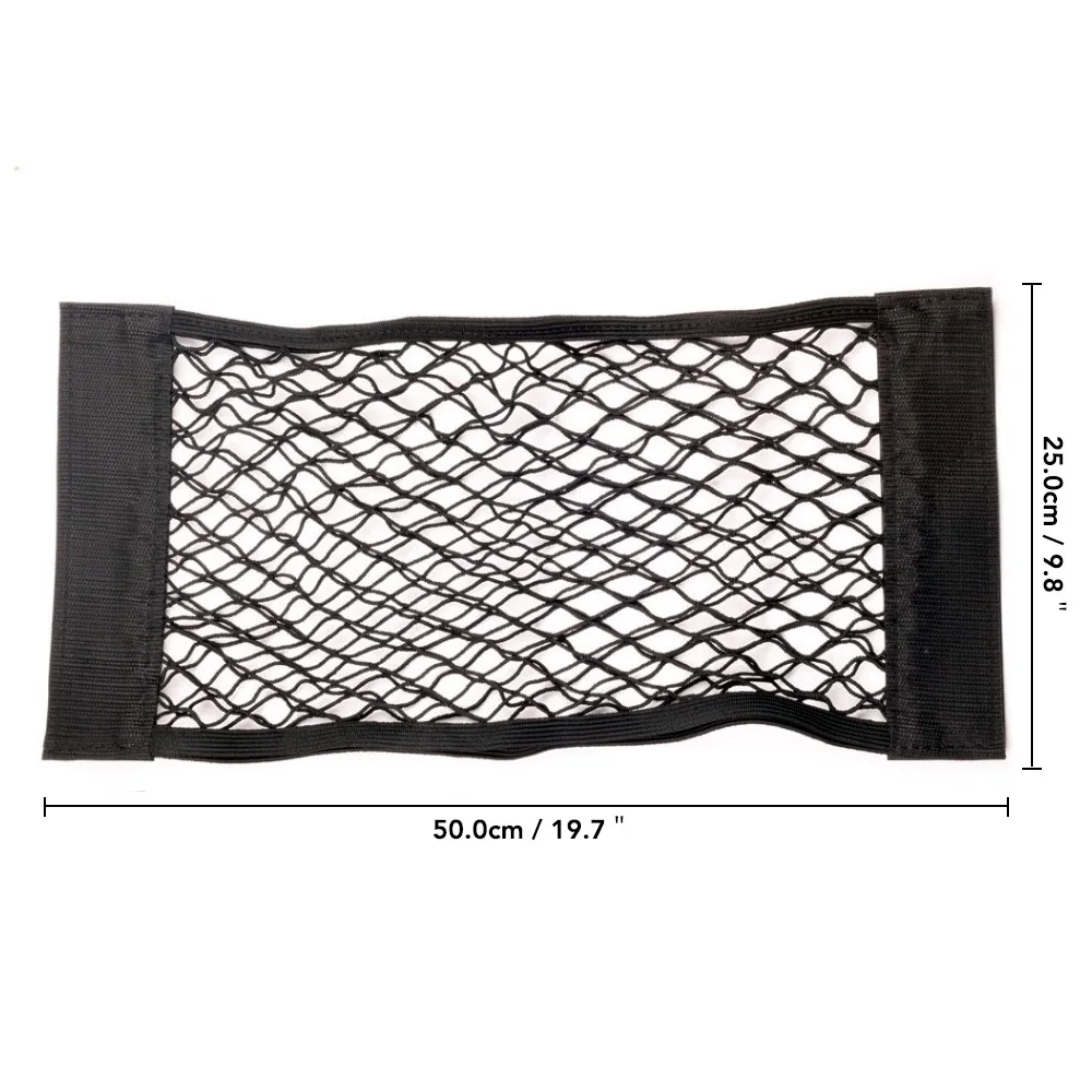 Auto Zurück Hinten Mesh Kofferraum Sitz Elastische String Net Magie Aufkleber Universal Lagerung Tasche Tasche Käfig Auto Organizer Sitz Zurück Tasche