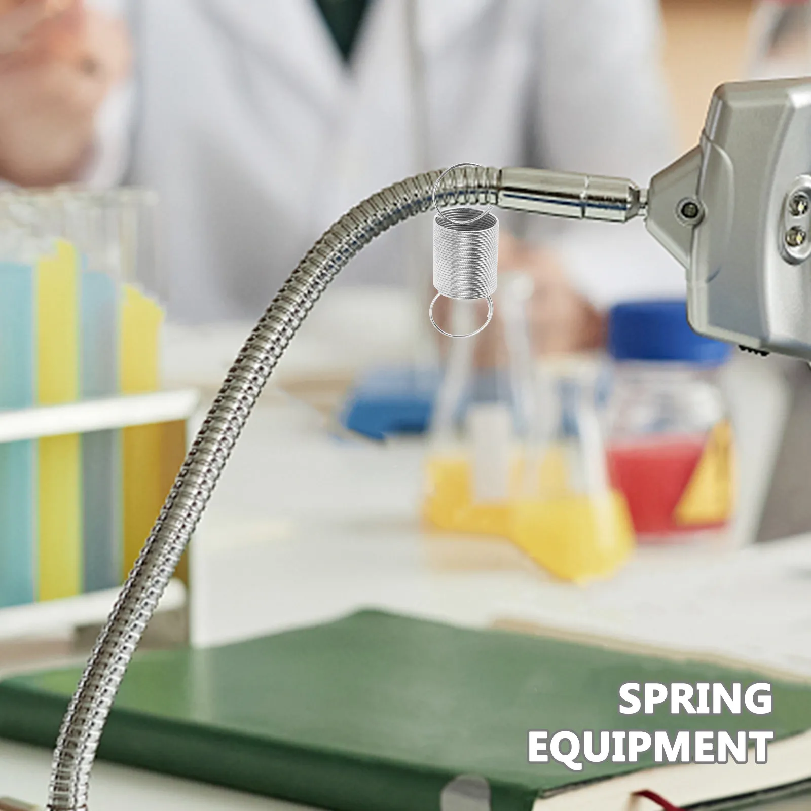 

2Pcs Extension Tension Spring Small Force Spring with Dual Rings for Scientific Experiment Teaching Testing Tool